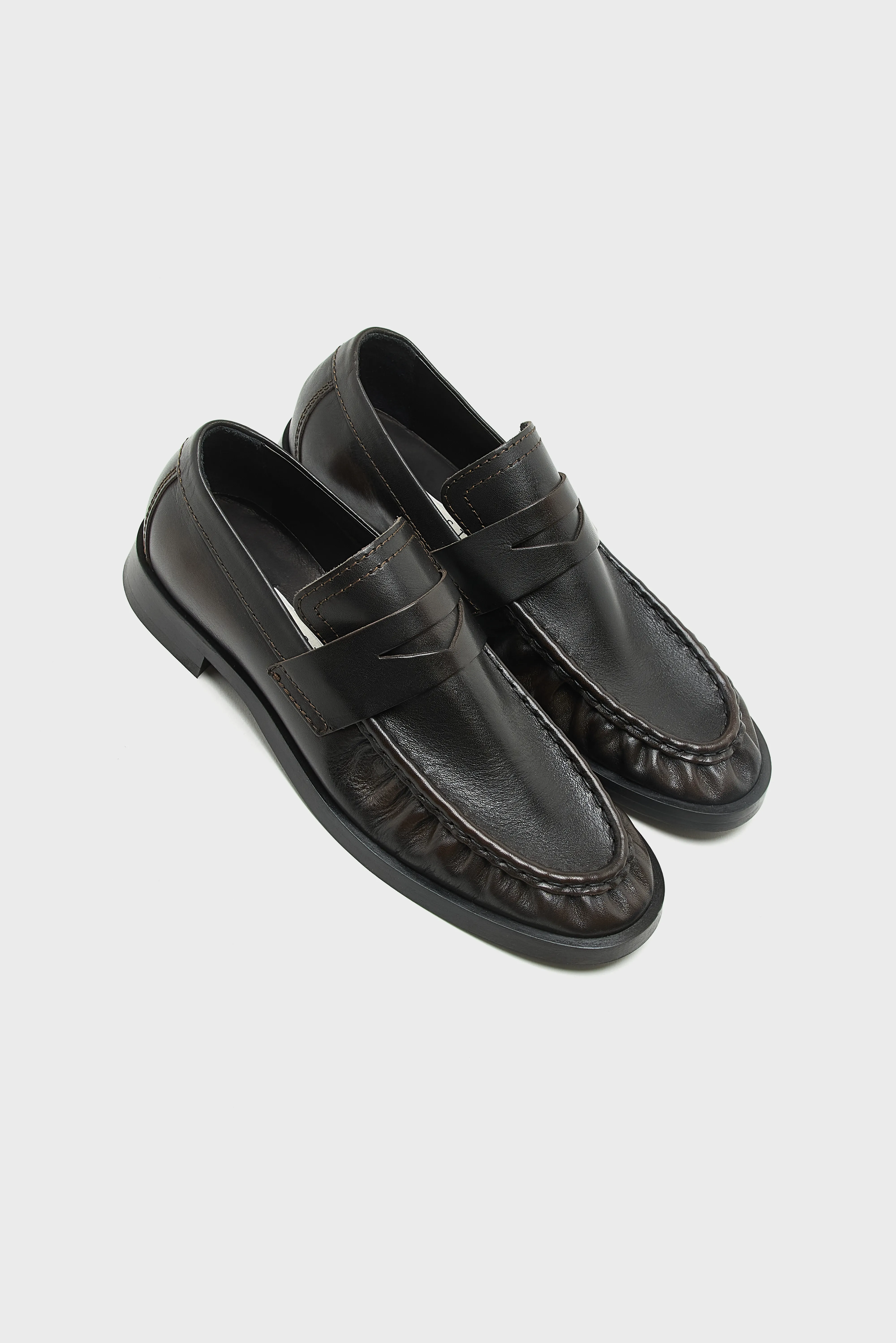 Bellerose Zita Brown Black Moccasin Loafers  (252 / W / BROWN)