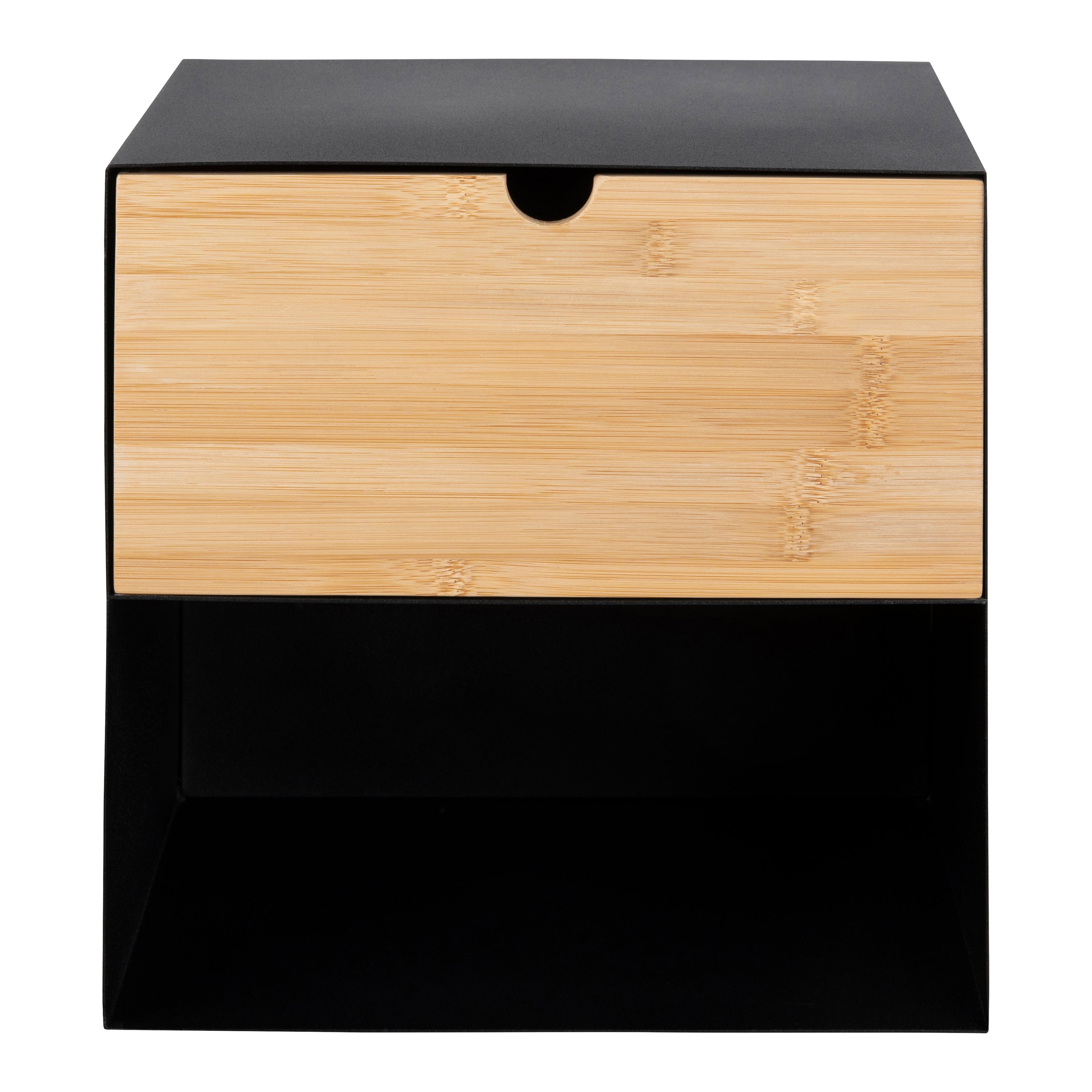 Blokker basic Box Nachtkastje B 30 cm - Zwart/Bruin