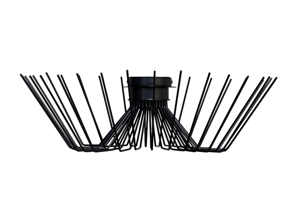 Lámpara de Techo Matera, Negro, 55x55x16 cm, hogardiseno