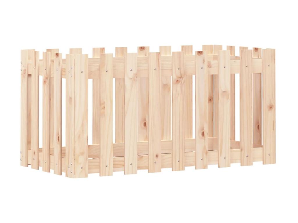 Valla elevada para jardín diseño 100x50x50cm pino macizo