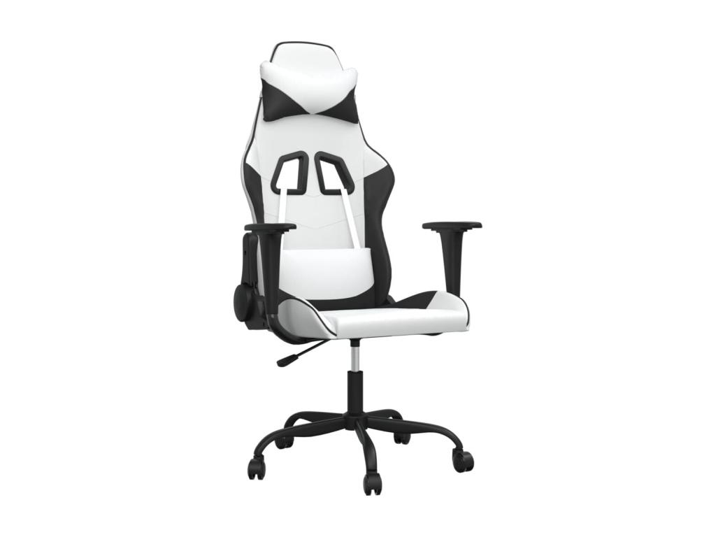 Silla gaming de masaje cuero sintético Laocacasas y negro