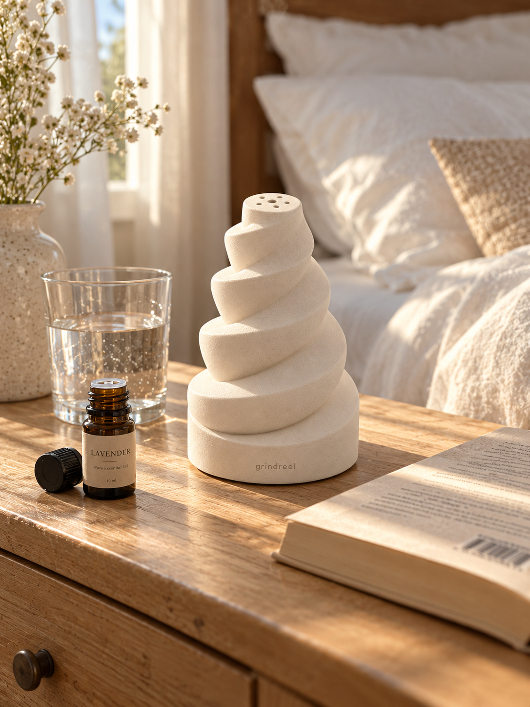 Cream White Spiral Diffuser