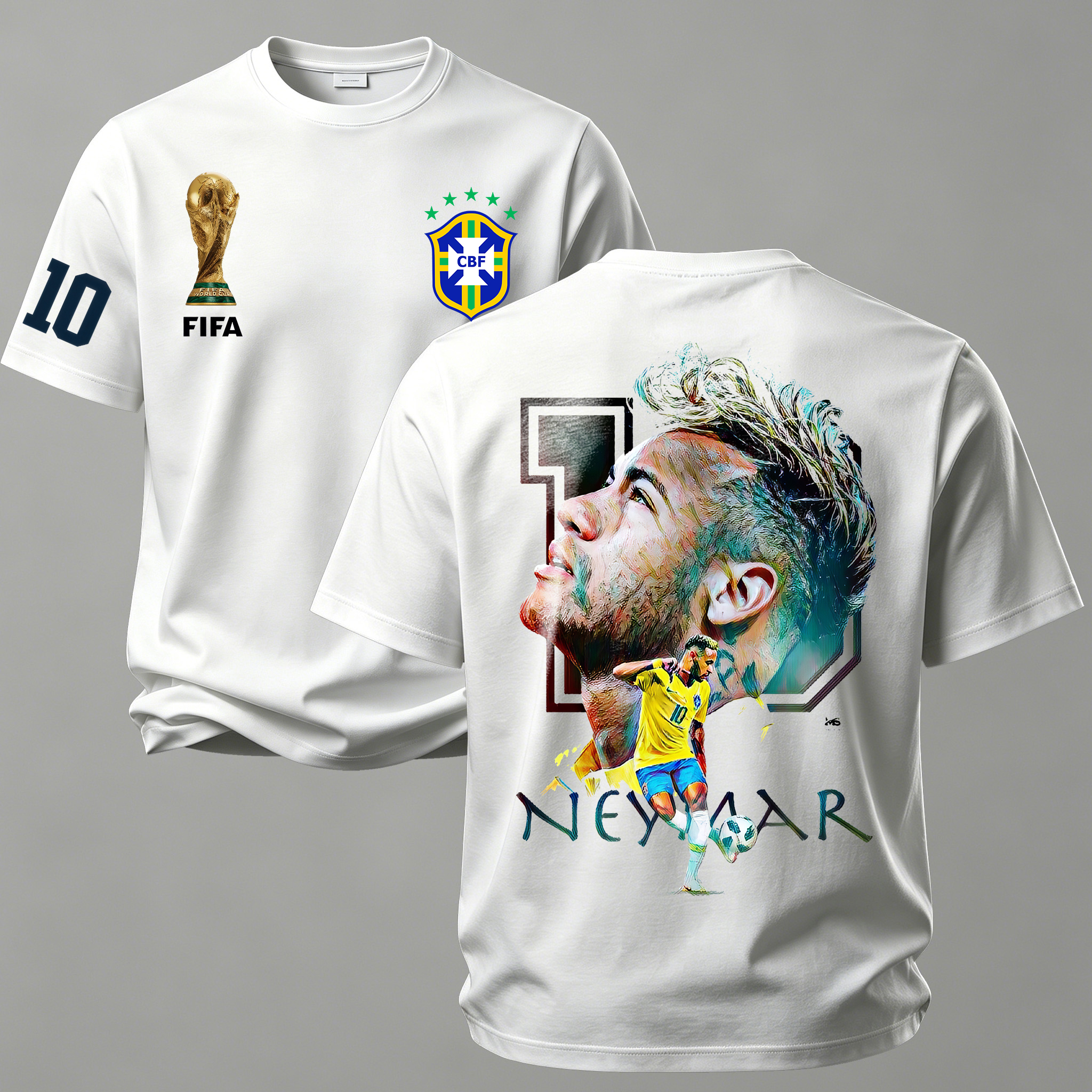 Number 10 Soccer Star Printed Unisex Oversized T-shirt