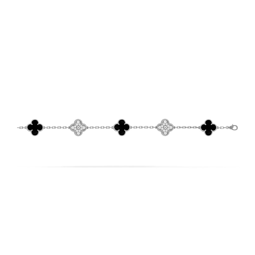 Replicate Vintage Alhambra bracelet, 5 motifs(1:1 replica) - Original Replica Club