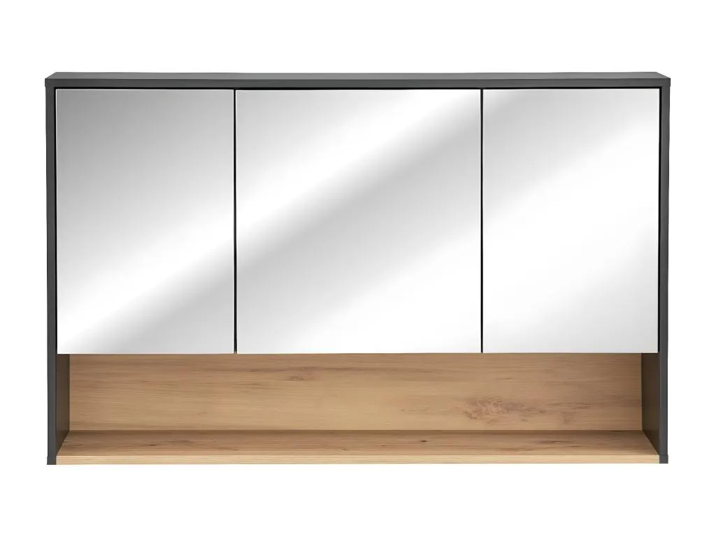 Armarios Con Espejo Boverdeco MC120 3D 120x25x75 Verdeoscuro