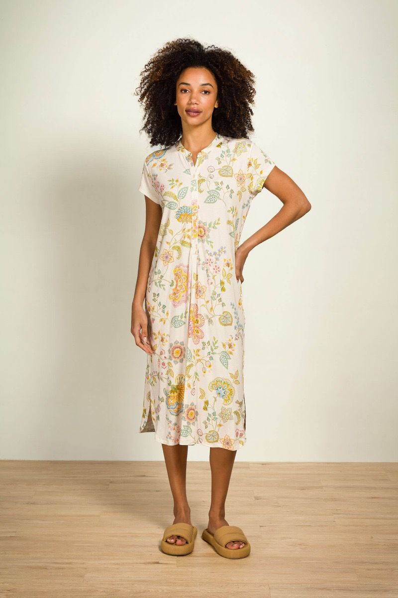 Dalia Nightdress Short Sleeve Buenas Noches White