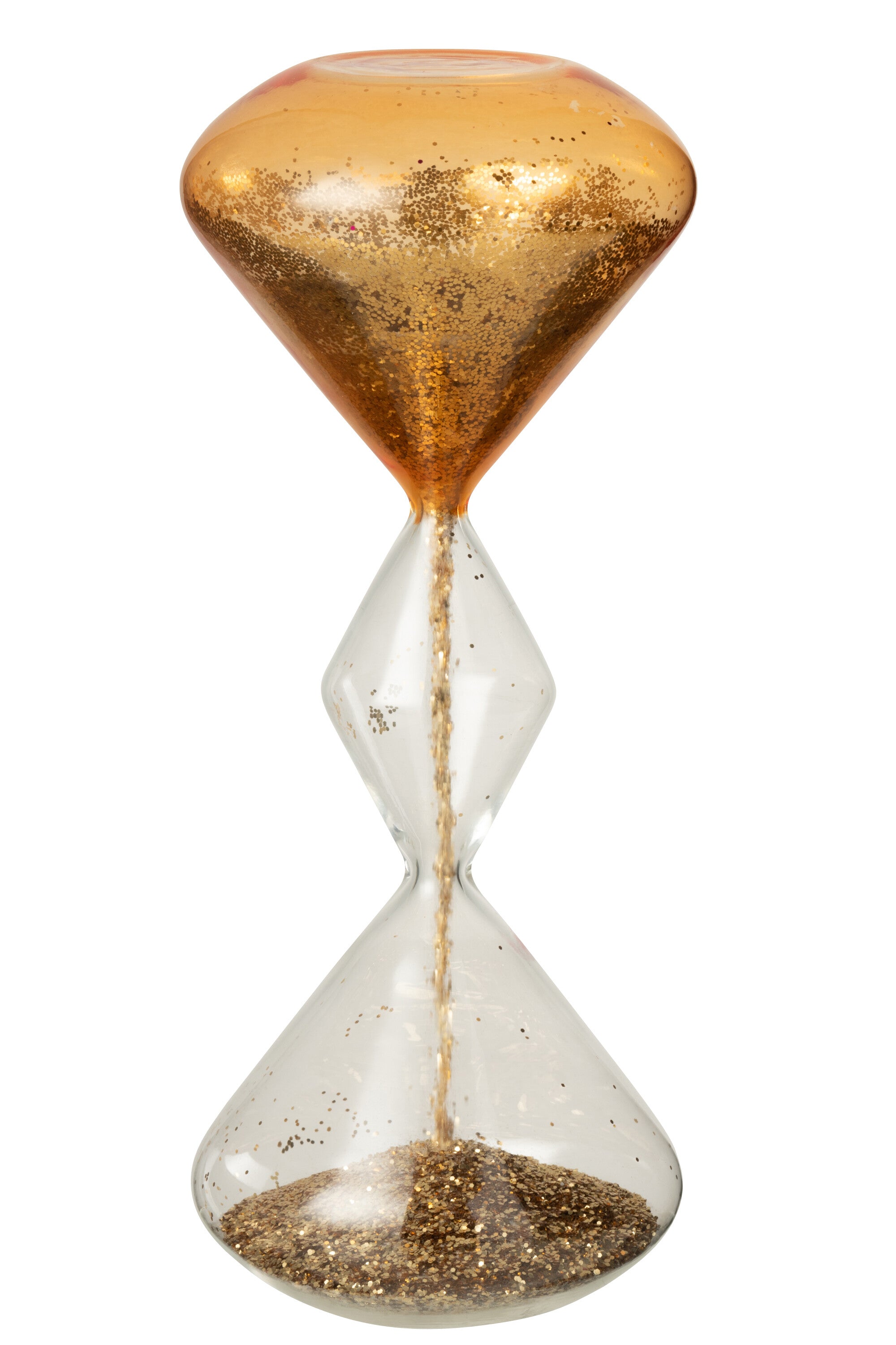 J-Line zandloper Glitters - glas - goud