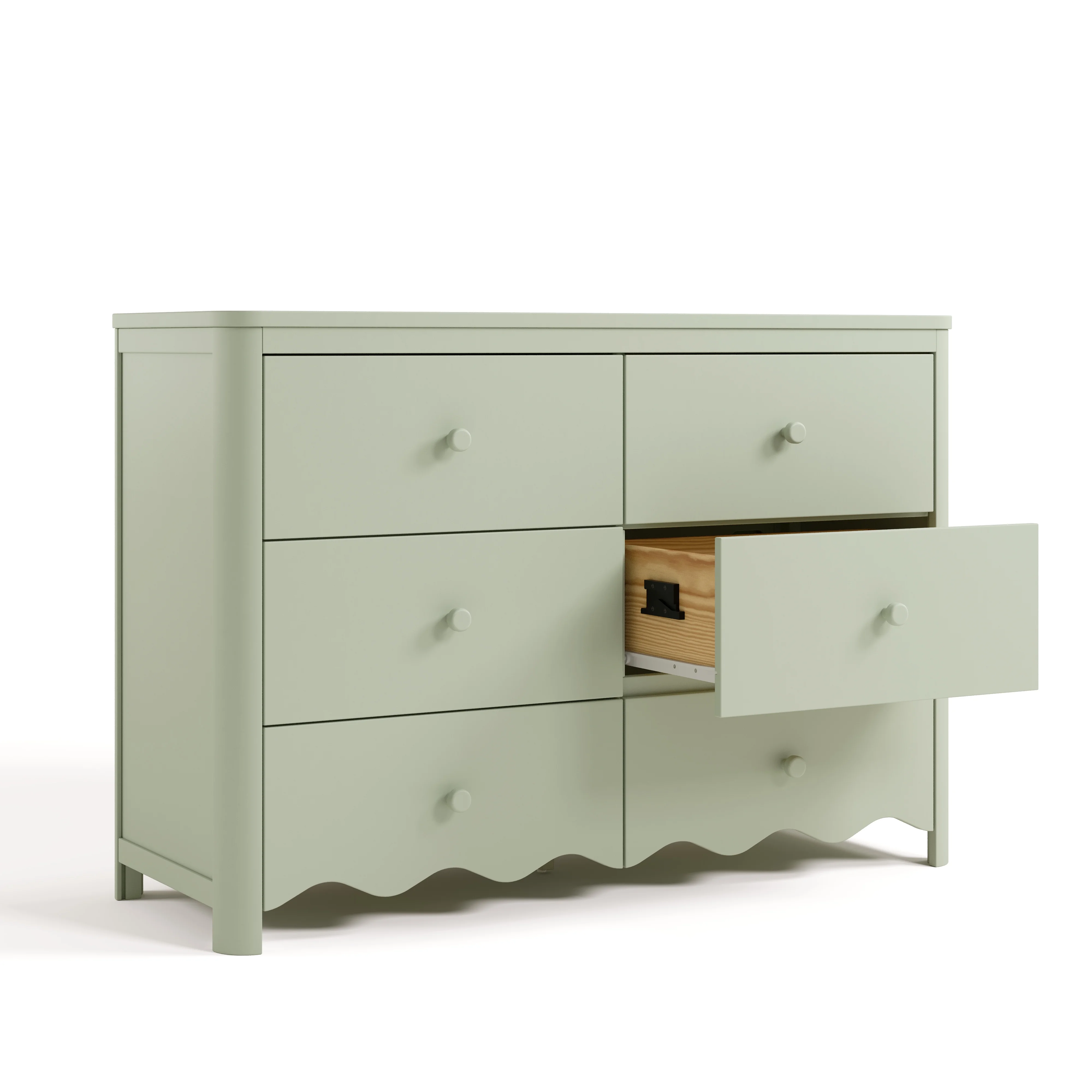 Storkcraft Casablanca 6 Drawer Nursery Dresser, Sage - Image 14