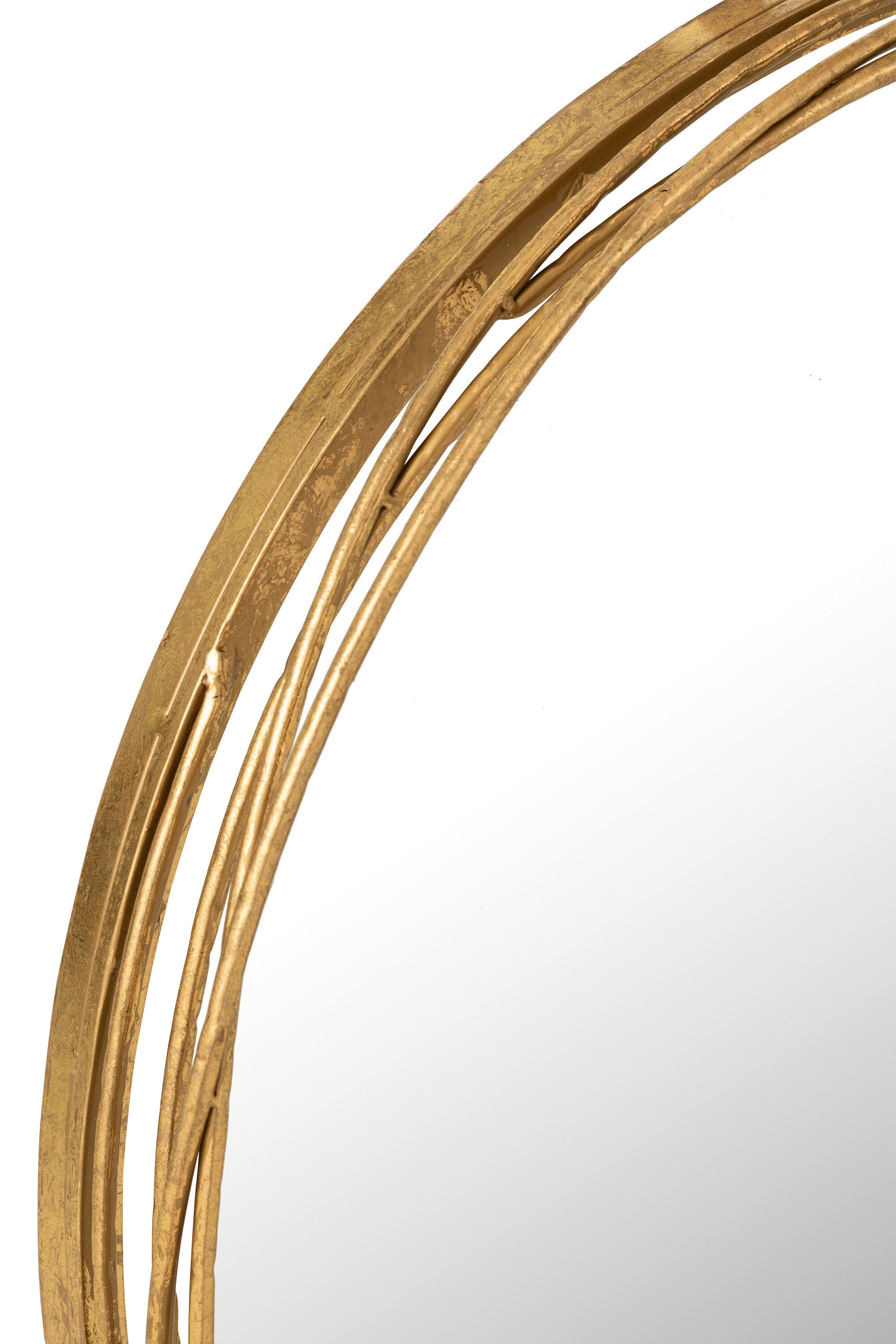 J-Line spiegel Aurora Rond - ijzer gas - goud - small - Ø 61 cm