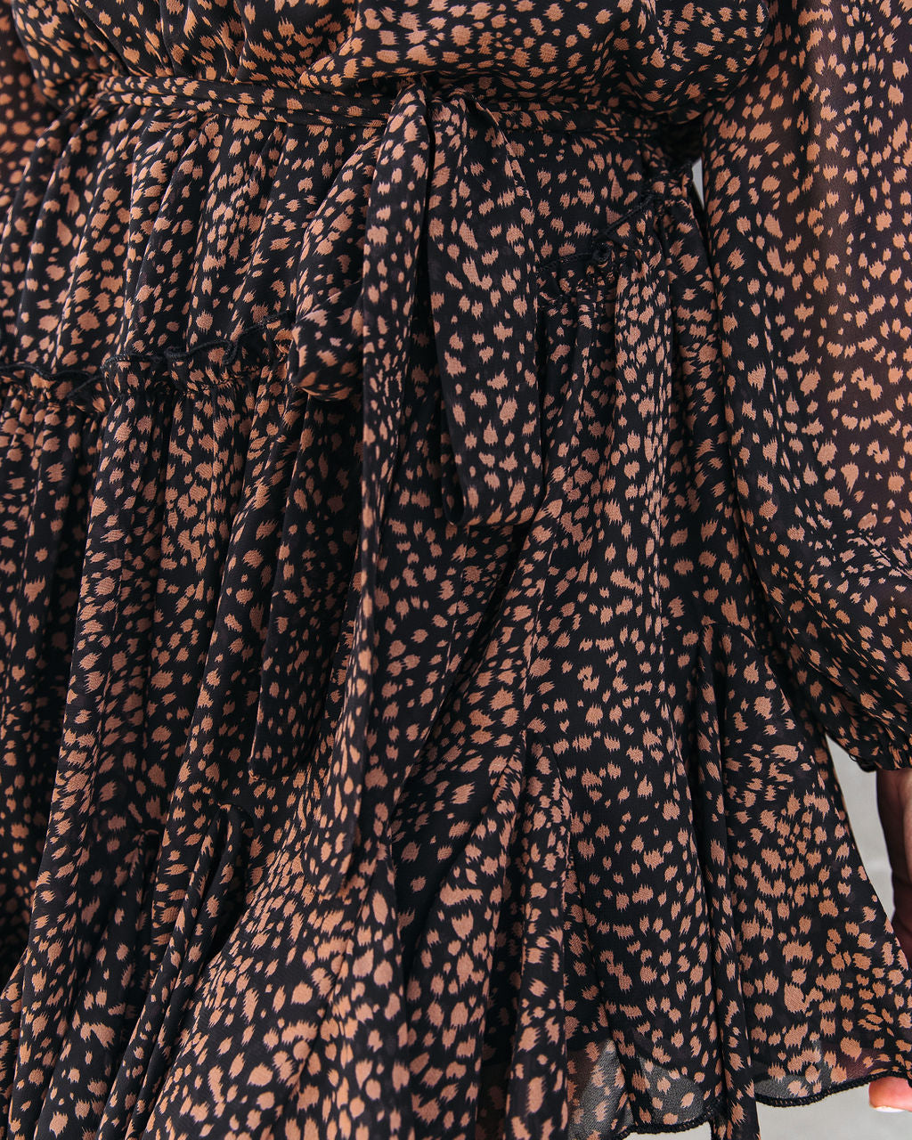 Schultz Leopard Print Ruffle Dress - Se7enfashion