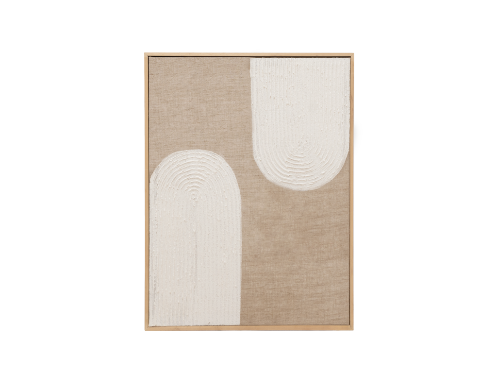 Cuadro decorativo sobre lienzo de lino con marco de madera negro pintado artesanalmente con pintura al oleo de 60x80cm - NIKI - Laocacasas