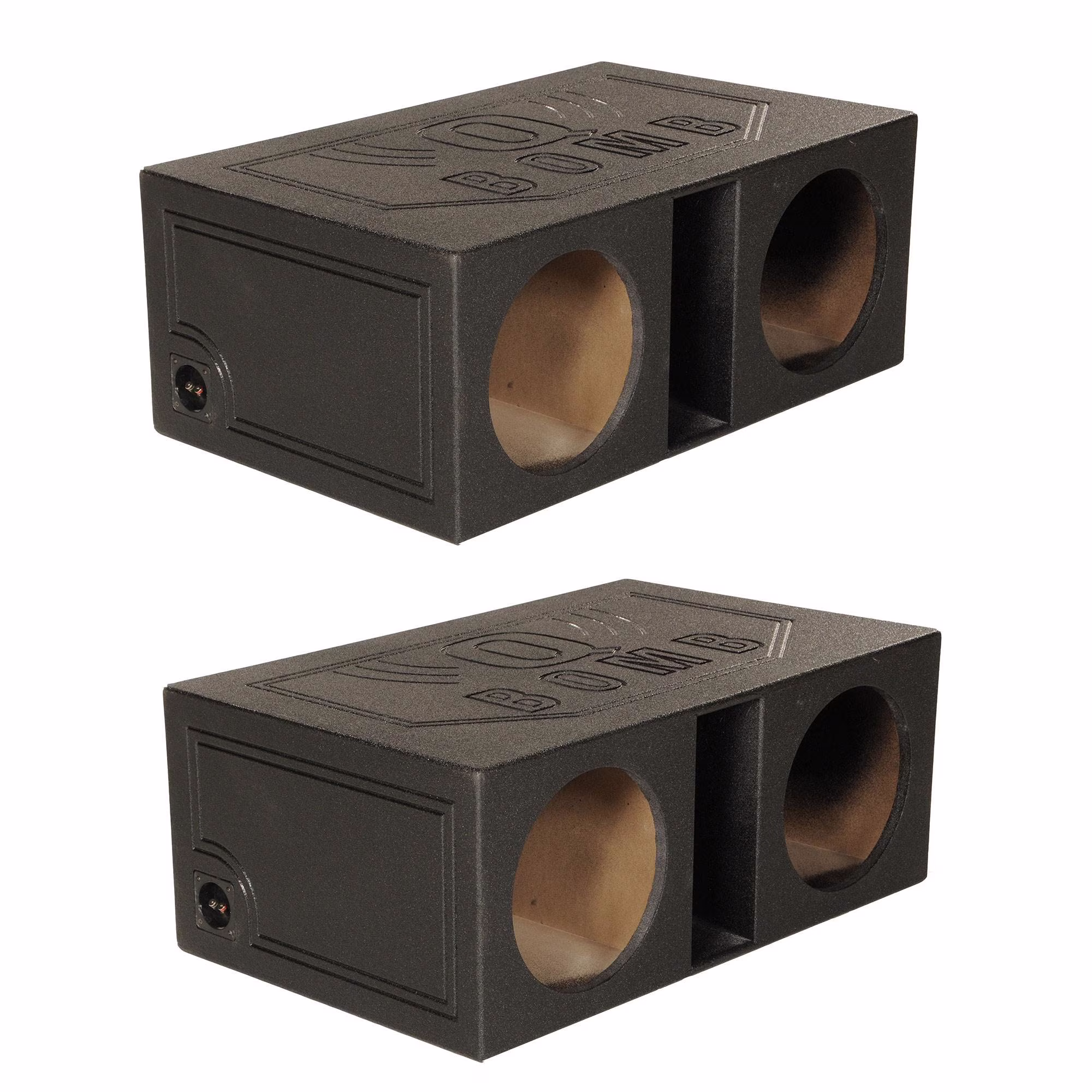 QPower QBOMB12VL 12 Inch Dual Vented Ported Car Subwoofer Sub Box Enclosure