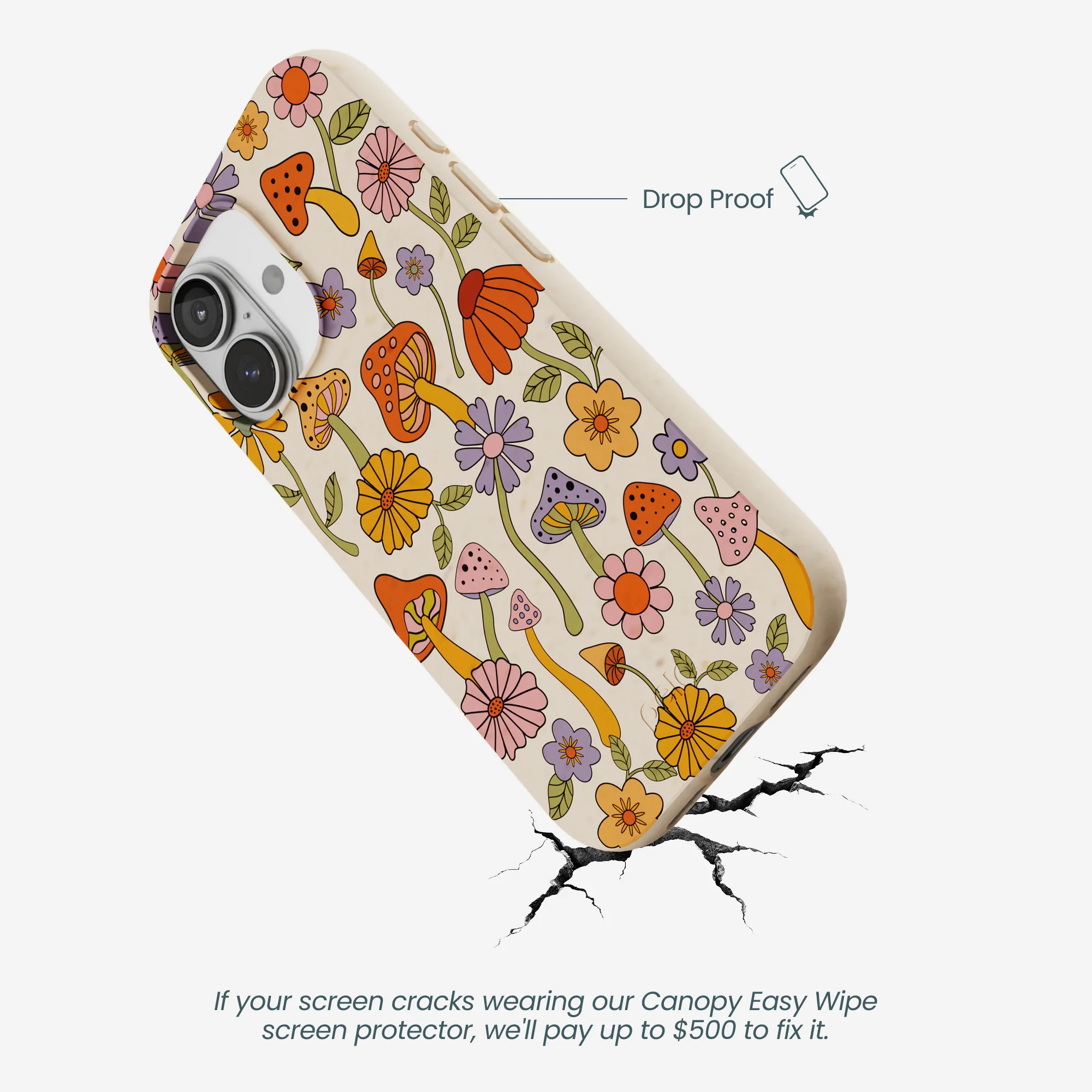 Seashell Shrooms and Blooms iPhone 17 Case