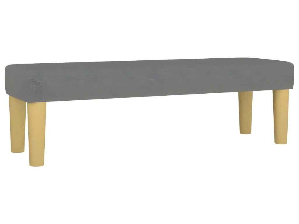 Banco de tela gris oscuro 100x30x30 cm textura suave hlm1545023