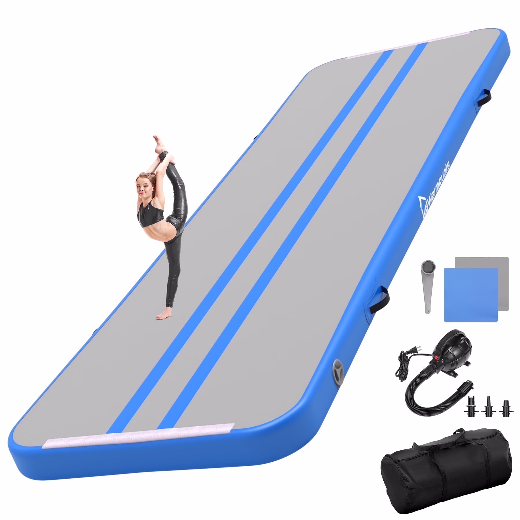 WARMOUNTS Tumbling Mat, 10 ft Inflatable Air Gymnastics Training Mats w/ Electric Pump, 4'' Thick Tumble Track for Home, Gym, Cheerleading, Water, Outdoor - Image 5