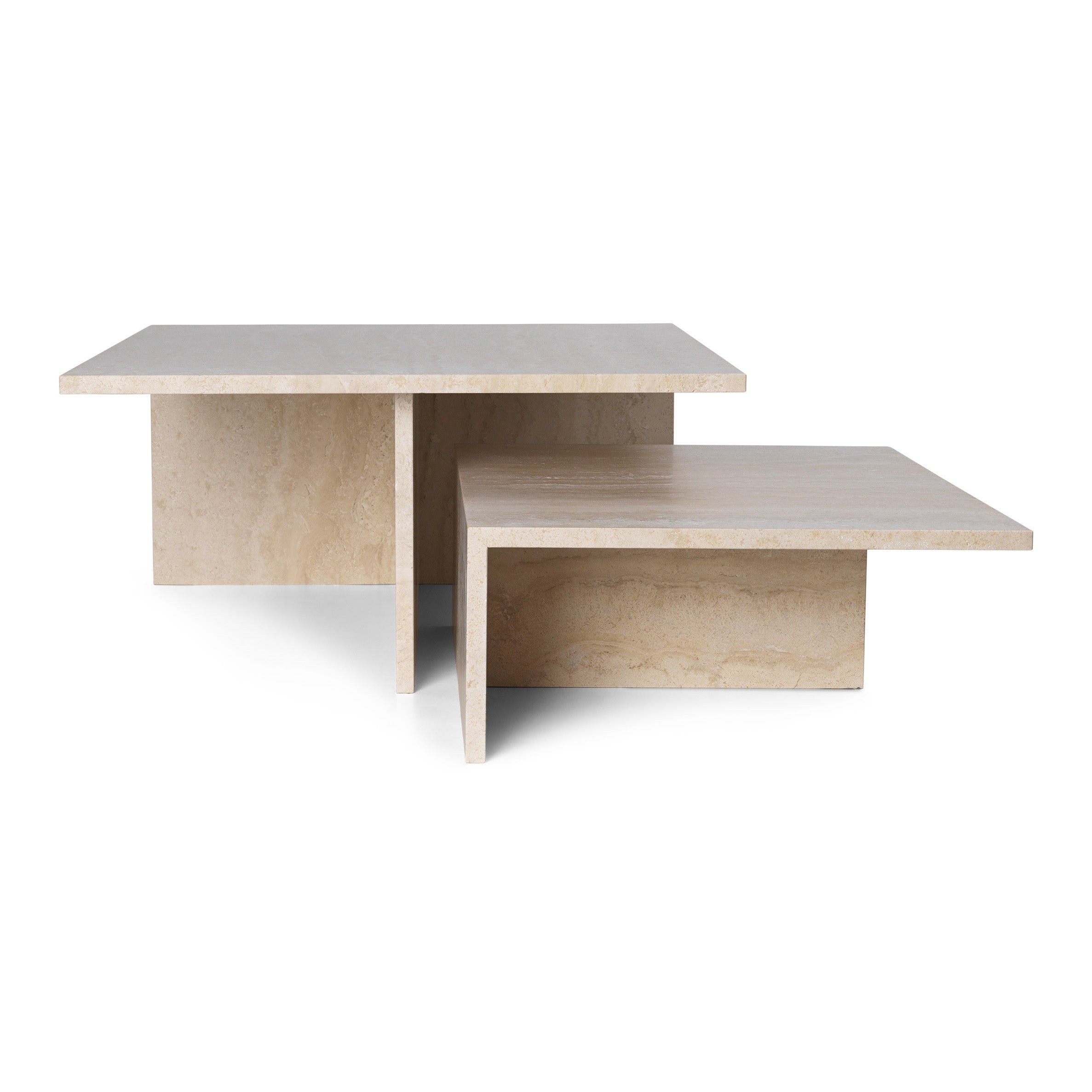 Ferm Living Distinct Grande Duo Salontafel - Travertine