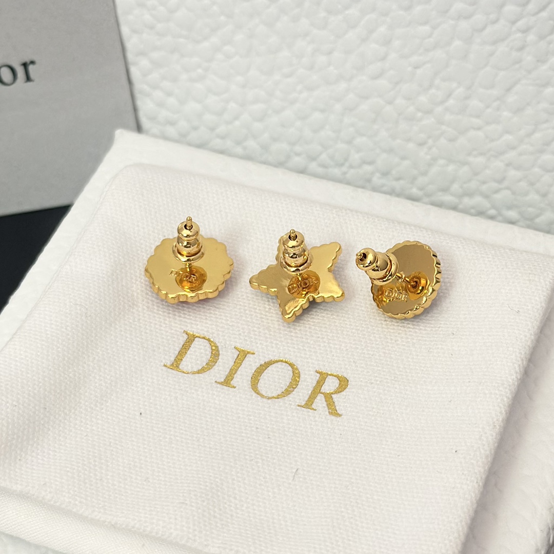 Dior Three Pieces Enamel Stud Earrings - Original Replica Club