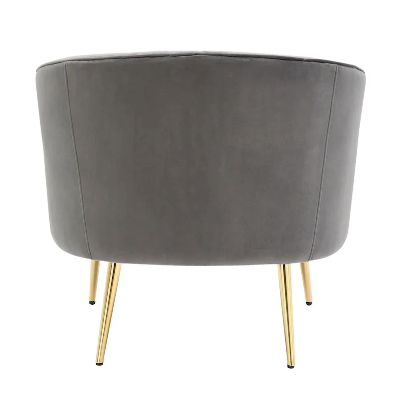 Randolf Velvet Accent Chair in Silver Orchid