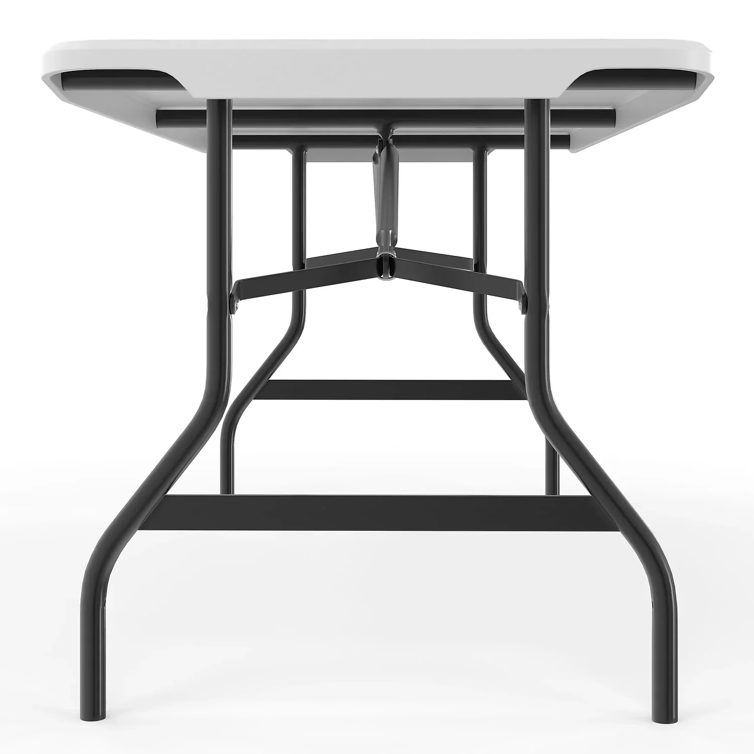 Staples 6' x 29.5" Heavy Duty Plastic Folding Table White Granite (62109)