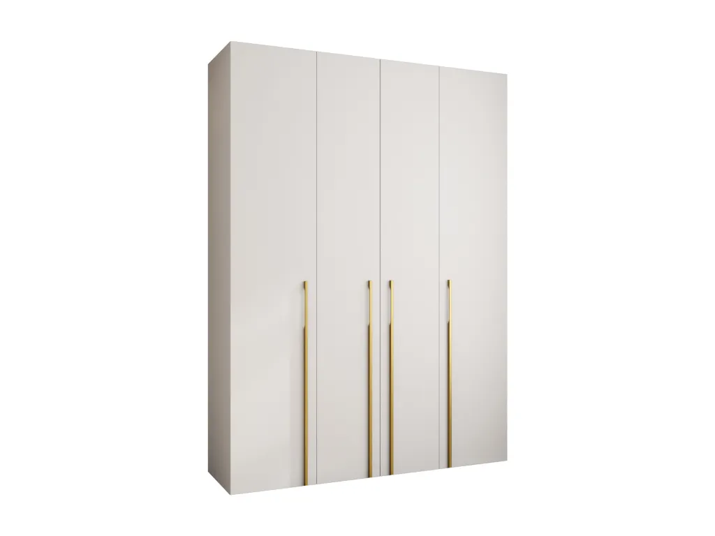 Armario Kavehomedeco 3 con puertas batientes 245.5/180/40 4 puertas (blanco/oro) WSEA29950