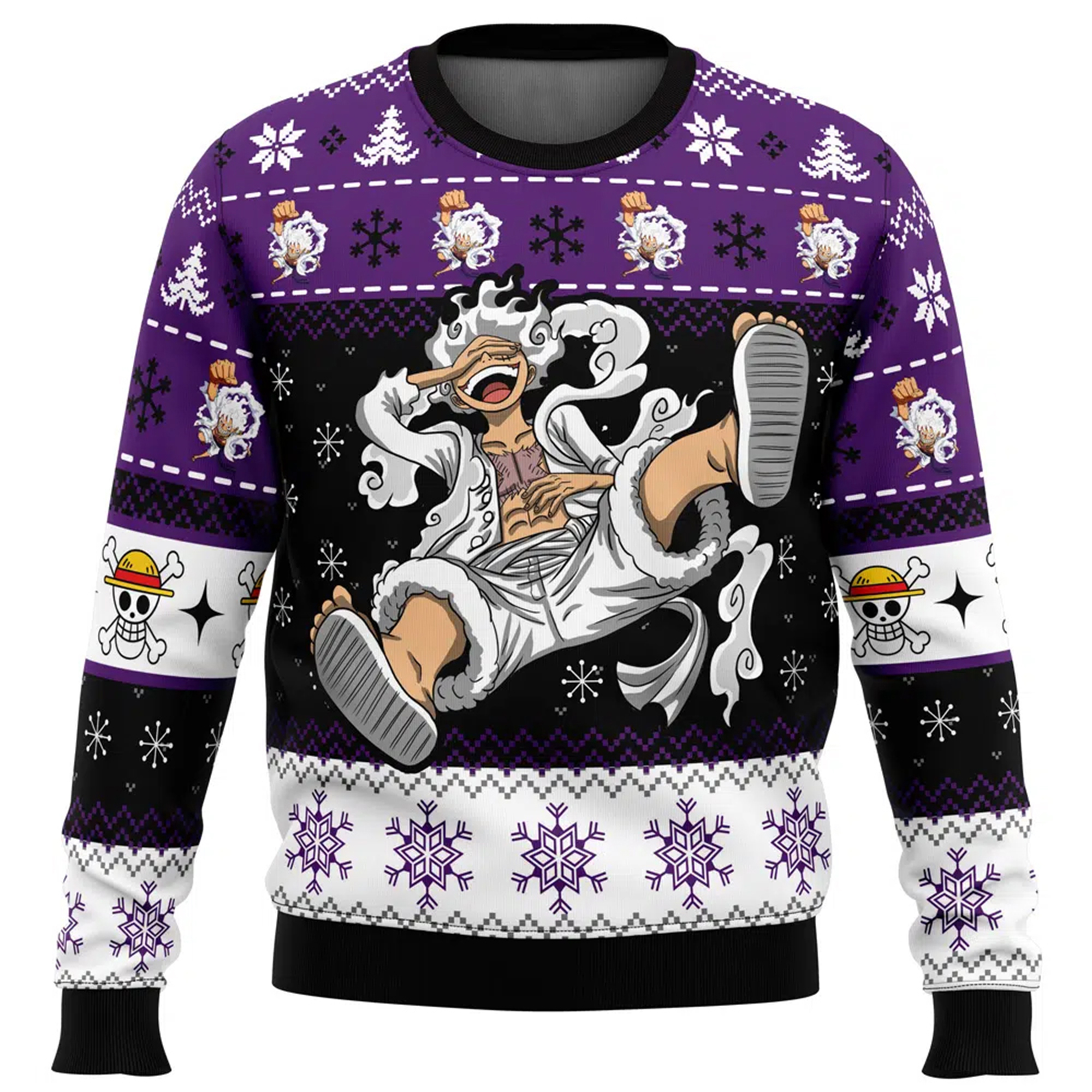 Unisex Anime Ugly Christmas Sweater TeeThreads Sustain the Scene with Custom Apparel