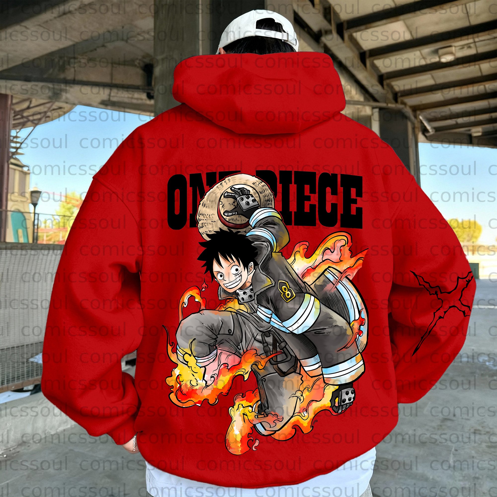 Unisex Anime Graphic Streetwear Wintage Plush Hoodie