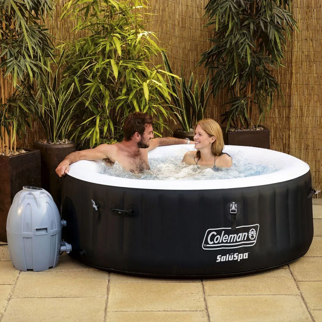 Coleman 13804-BW SaluSpa 4 Person Inflatable Hot Tub Spa with Pump #P08411 - Image 3
