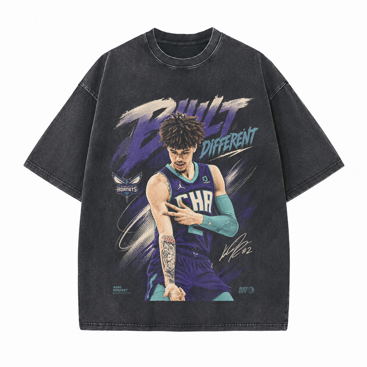 Built Different Printed Unisex Washed T-Shirt