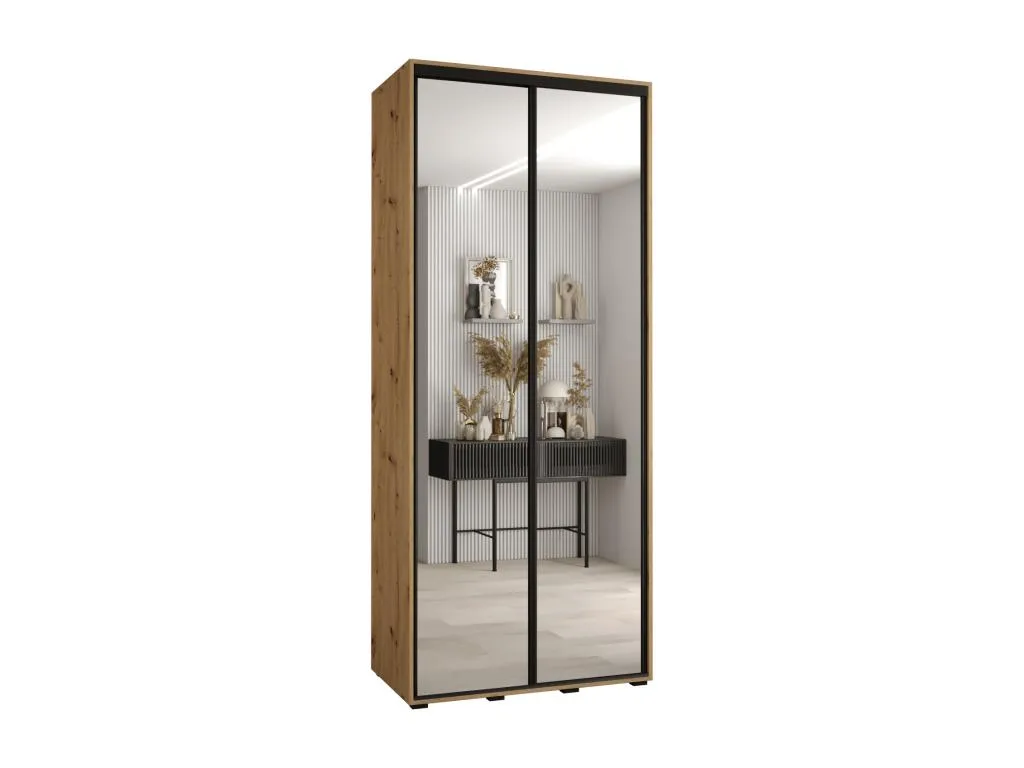 ARMARIO Decocasaes 2 DE PUERTAS CORREDERAS 235.2/110/45 2 puertas (Artisan/Artisan/Negro) 24275ygbh