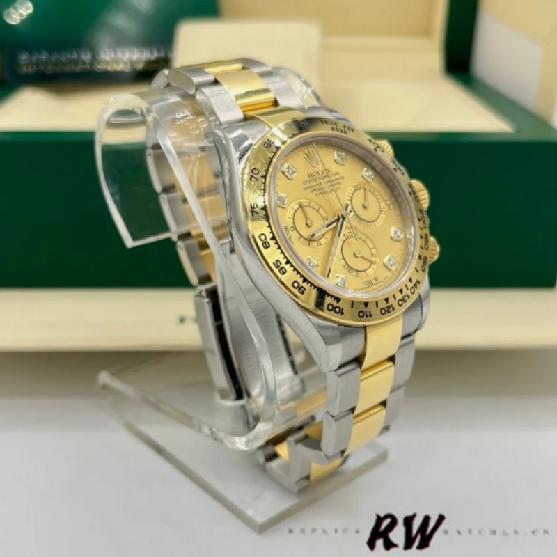 Rolex Cosmograph Daytona 116503 Yellow Gold Champagne Diamond Dial 40MM Mens Replica Watch