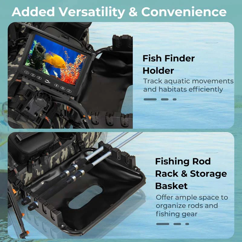 Eletriclife Fishing Float Tube Inflatable Belly Boat with Fish Finder Holder