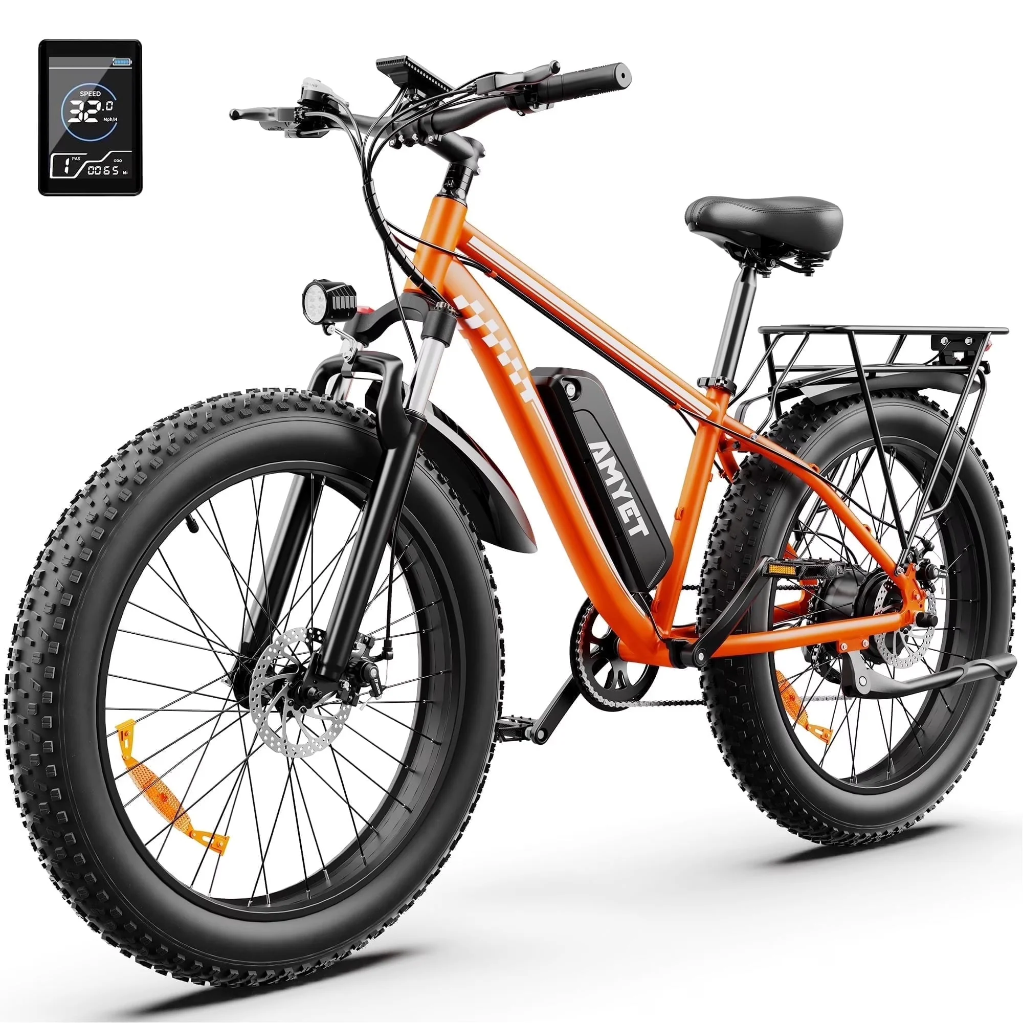 AMYET 26 x 4 Fat Tire Electric Mountain Bike, 48V 15Ah, 7-Speed - EB26 - Image 2 AMYET 26 x 4 Fat Tire Electric Mountain Bike, 48V 15Ah, 7-Speed - EB26 - Image 2