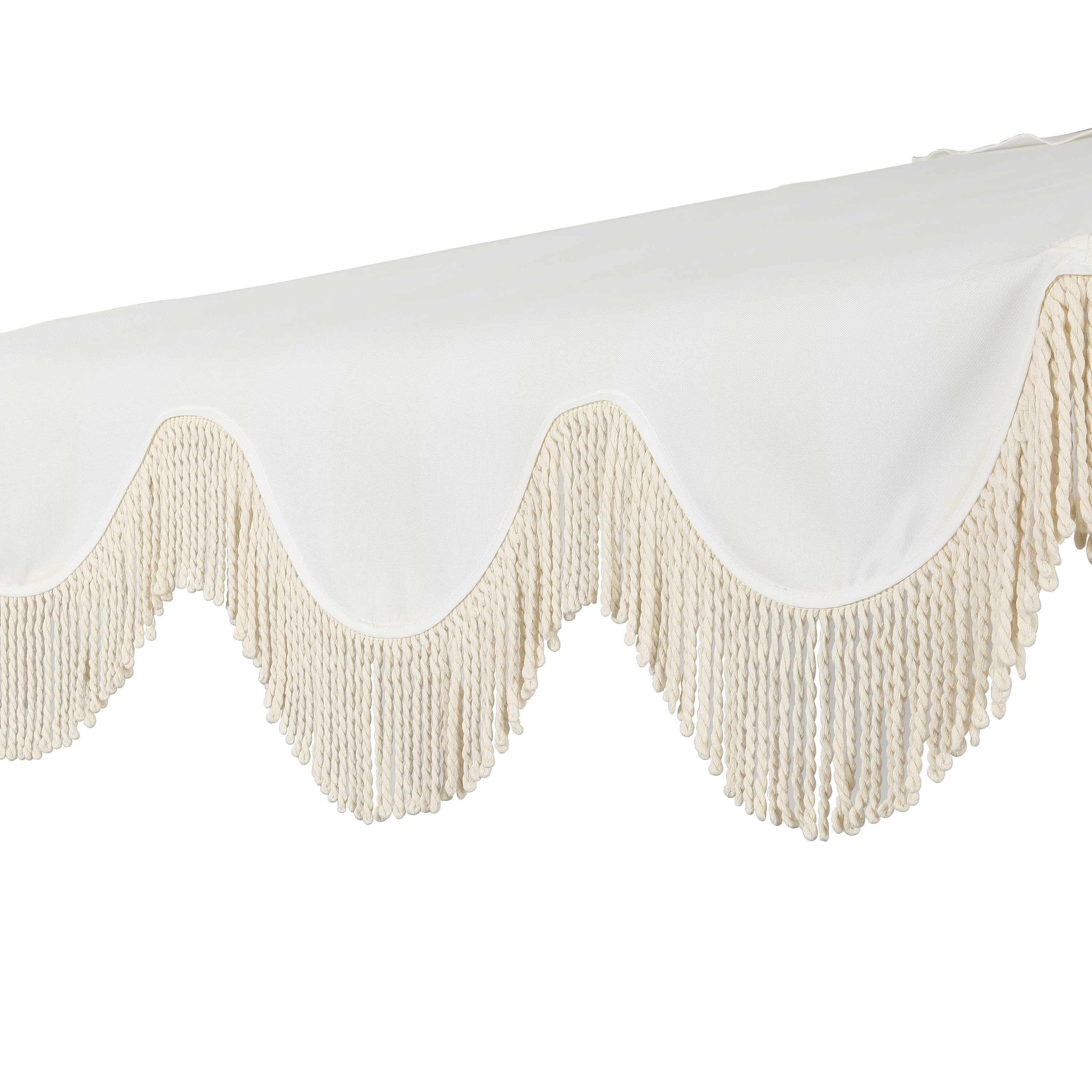 JONATHAN Y Beverly 9 ft. Half Market Patio Umbrella, Designer Classic Scalloped Fringe with Crank, Tilt Button and UV Protection, Blue/White/Cream, Dark Brown Pole - Image 52