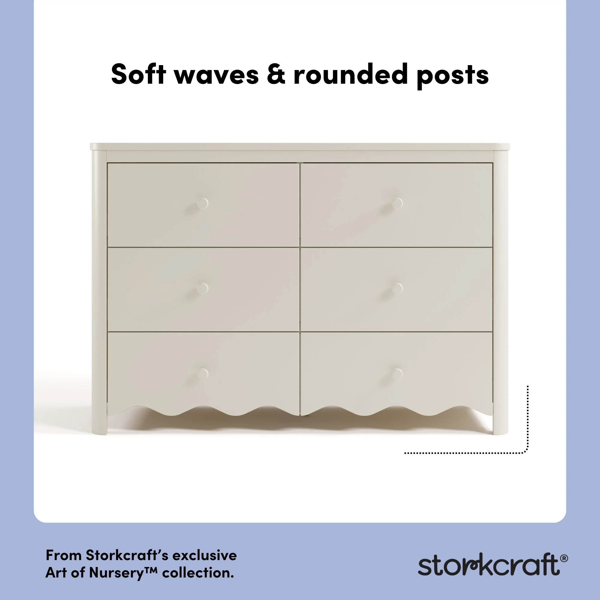 Storkcraft Casablanca 6 Drawer Nursery Dresser, Sage - Image 17