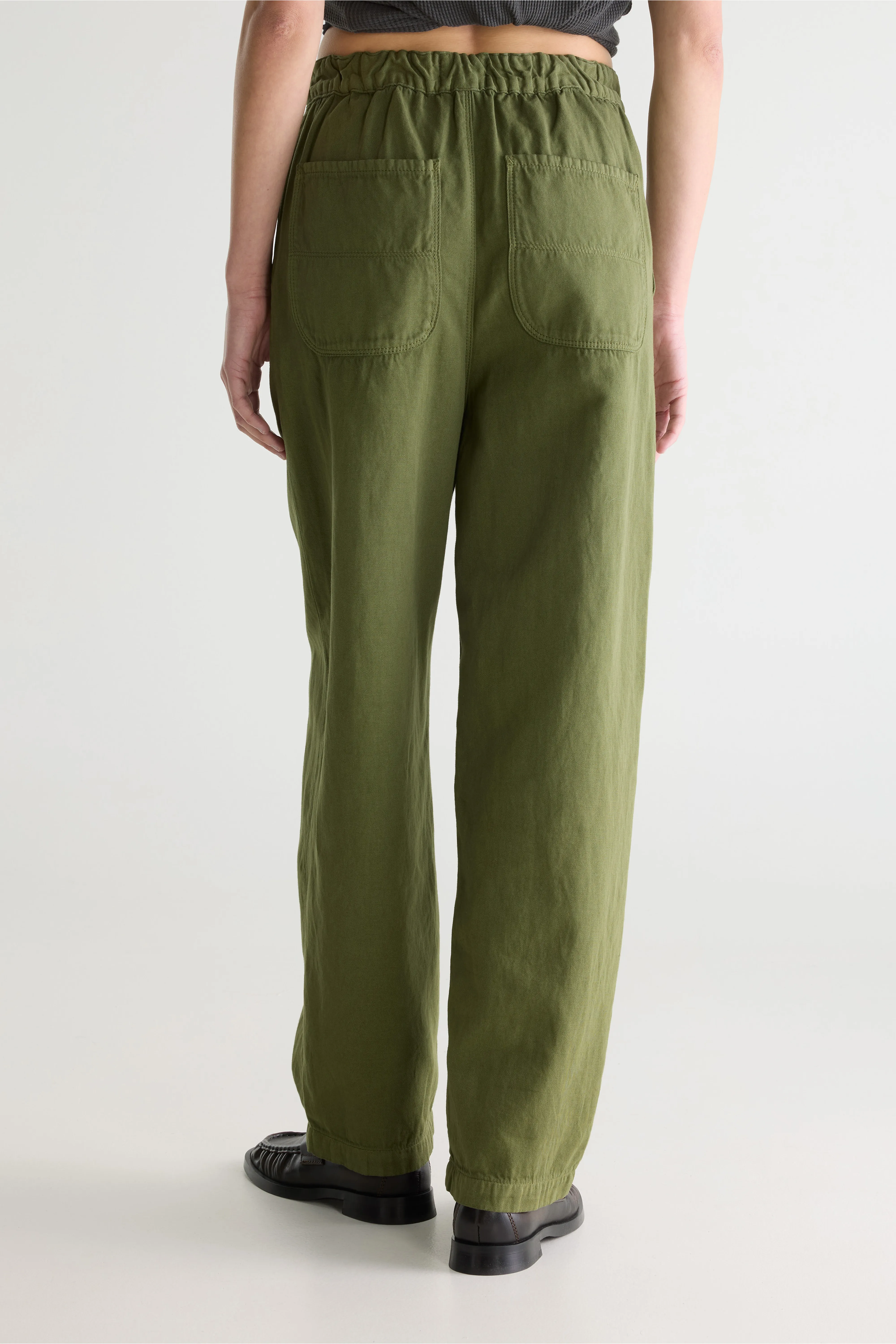 Bellerose Pasop relaxed khaki trousers (252 / W / ARMY)