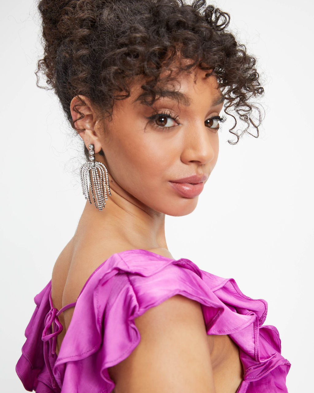 Phantom Chandelier Fringe Drop Earrings - Silver - Se7enfashion