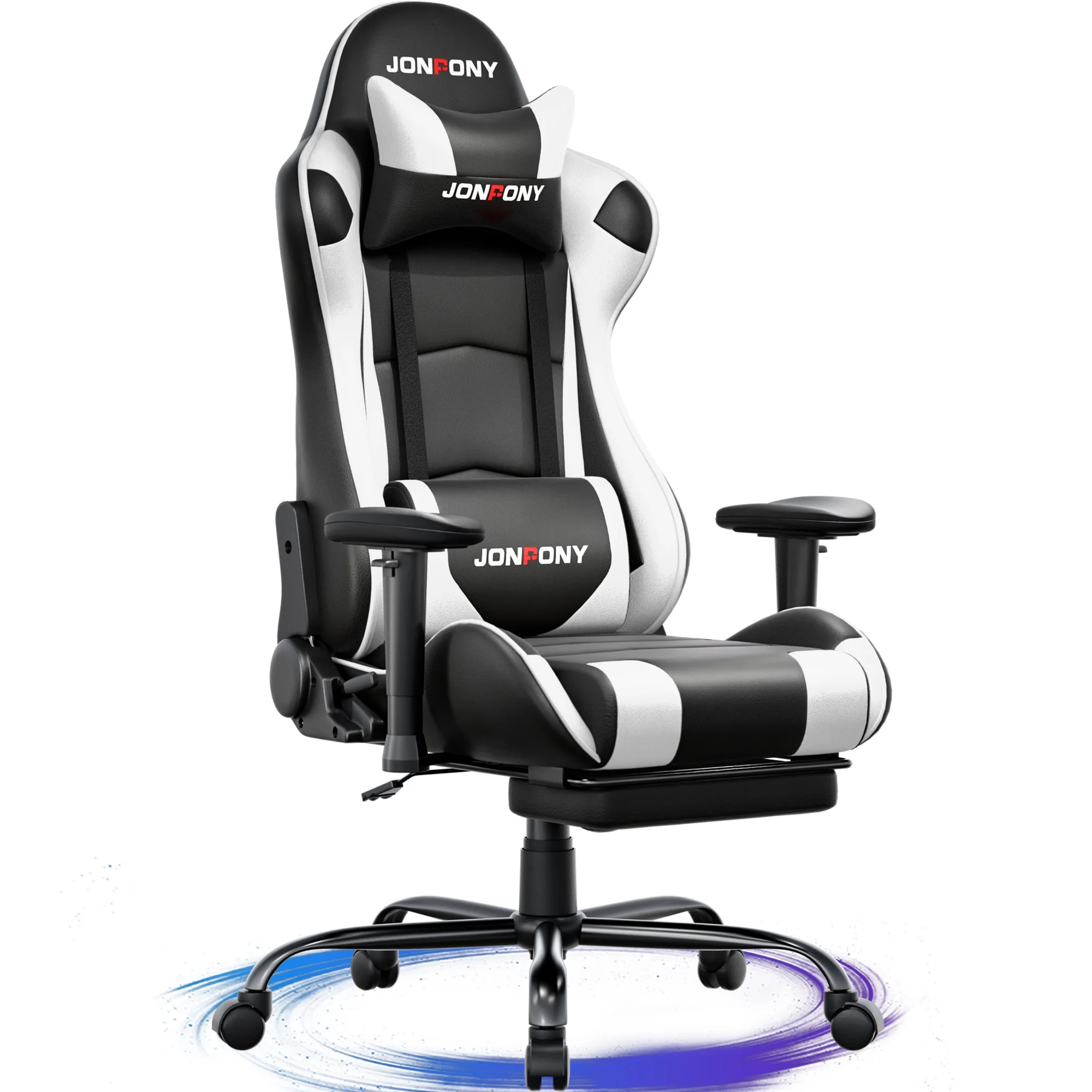 JONPONY Big and Tall 500LBS Gaming Chair, Ergonomic Design, Gamer Chair PU Leather with Footrest and Lumbar Support, High Back Office Chair Support 8 Hours Long Sitting,Red Computer Chair,Red - Image 72