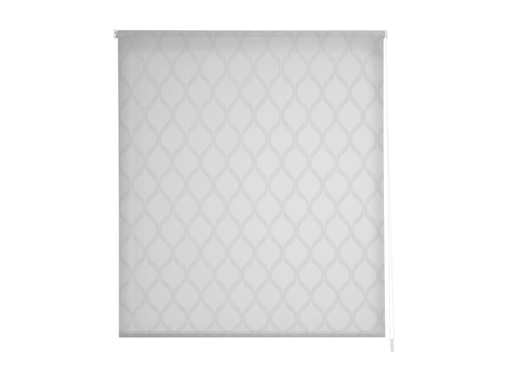 Casaplu | Estor Enrollable Translúcido de Visillo | 170 x 255 cm (Ancho por Alto) Tamaño de Tela 167 x 250 cm | Modelo DAVOS Color Blanco/Gris