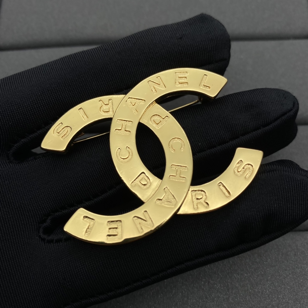 Chanel Debossed Monogram Brooch Earrings - Original Replica Club