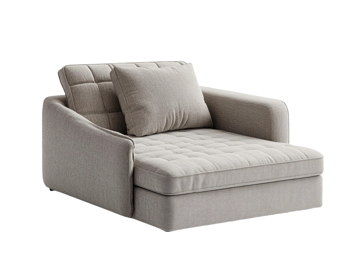 Sofá Cama Moderno de Una Plaza en Color Gris de 80x90cm jl0773271