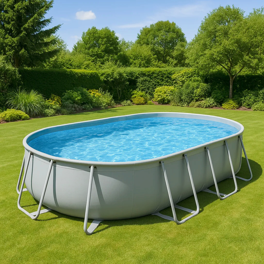 Piscina tubular ovalada Ovalada Sí Piscina Tubular PVC y acero 488x305x107 cm ippJwIF614JL