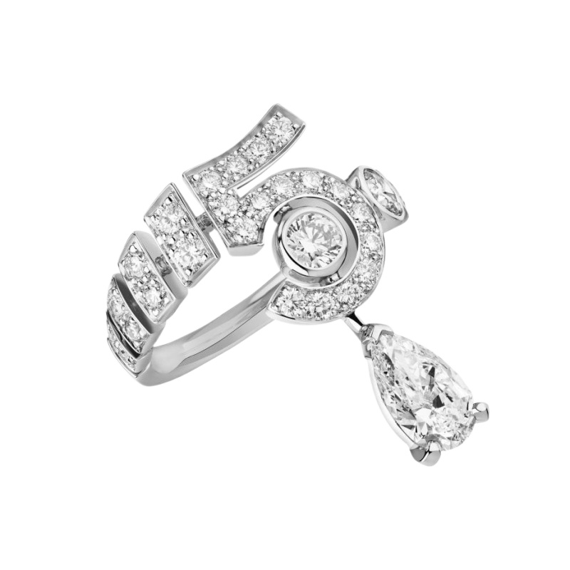 Replicate N°5 Drop White Gold Ring(1:1 replica) - Original Replica Club