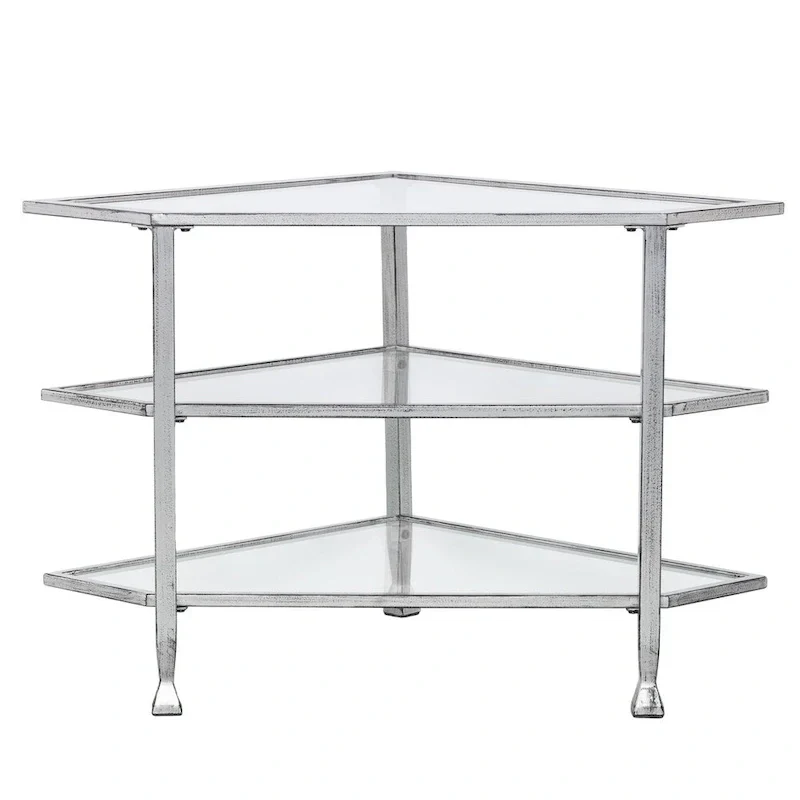 SEI Furniture Jensen Metal Corner TV Stand for Screens up to 33.25 inches