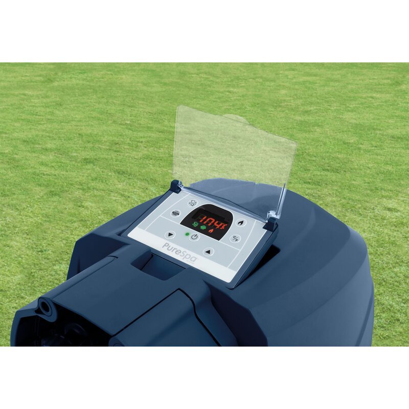 Intex 6 - Person 170 - Jet Vinyl Round Inflatable Hot Tub in Dark Blue