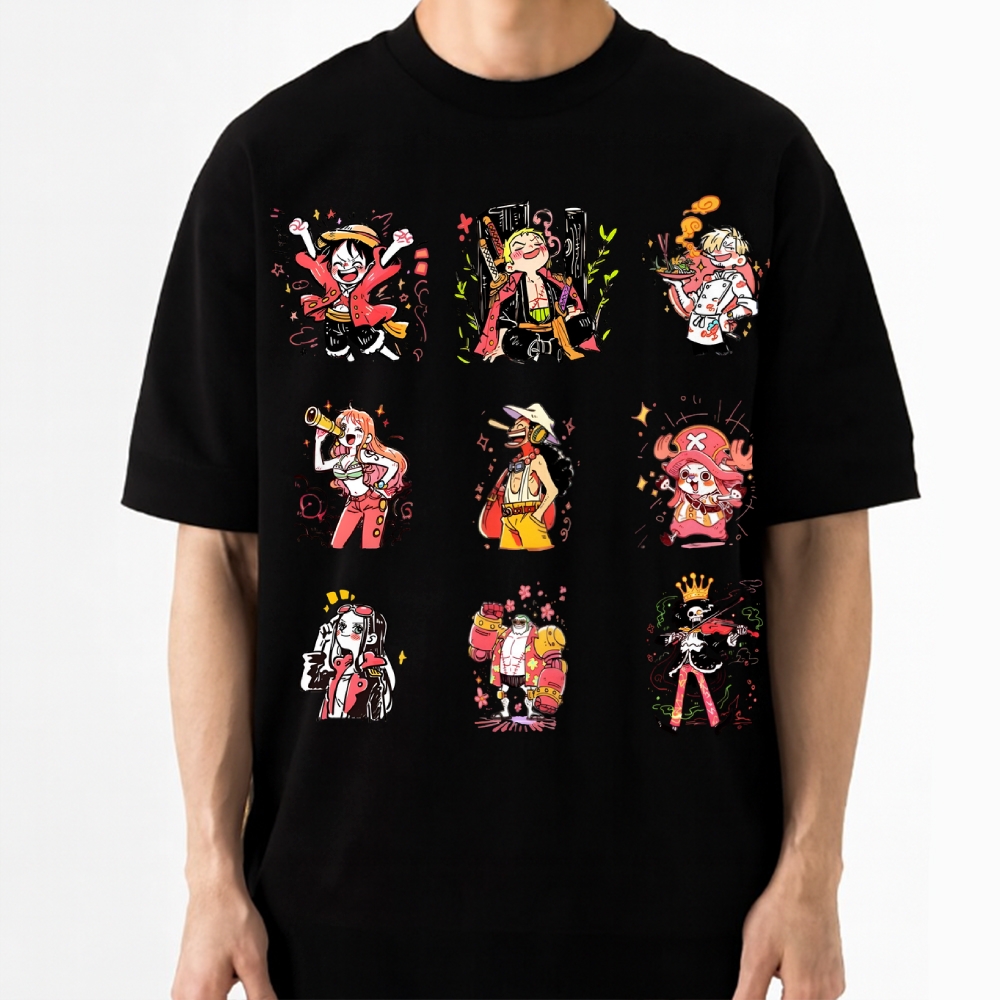 One Piece Unisex Round Neck Anime T-shirt