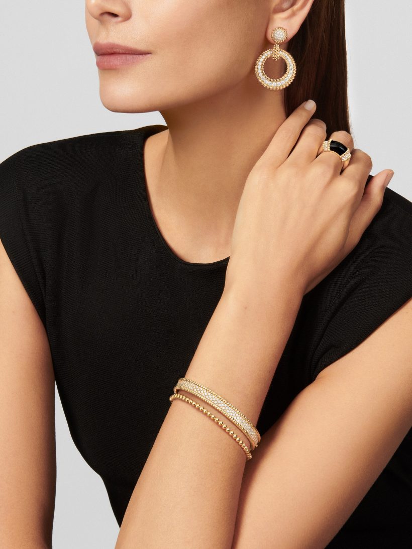 Replicate Perlée diamonds bracelet, 3 rows, medium model(1:1 replica) - Original Replica Club
