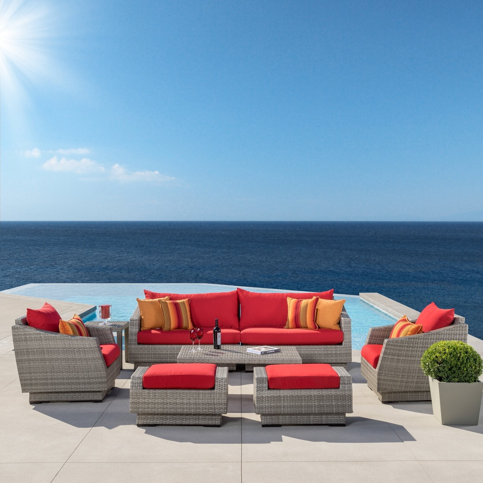 Rittenhouse 7 - Person Seating Group with Cushions