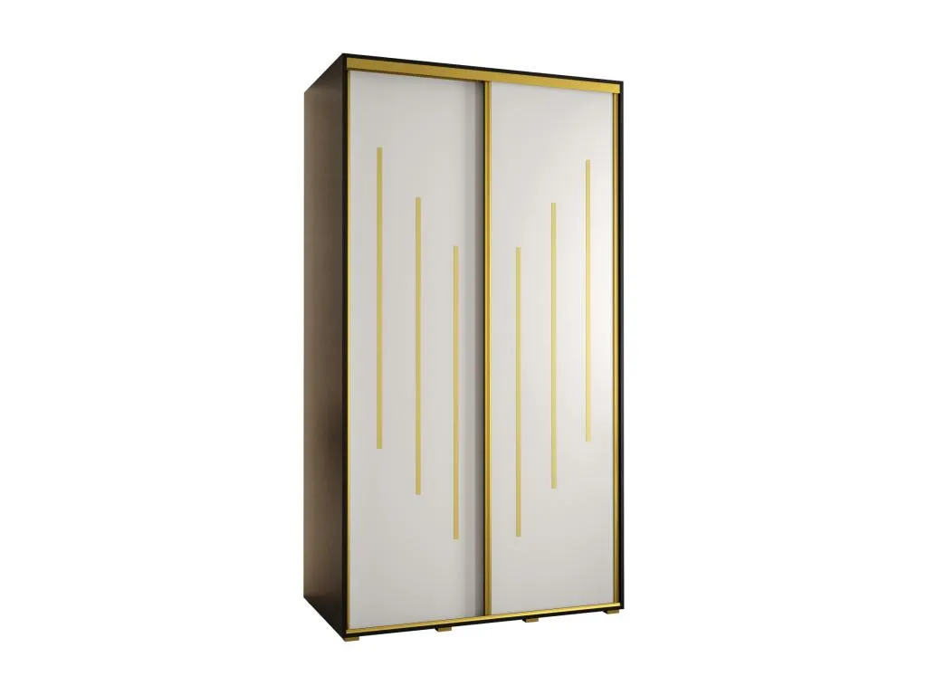 Armario Decohoguera de puertas correderas 235.2x130x60 cm 2 puertas disponible en negro blanco oro UV3532488