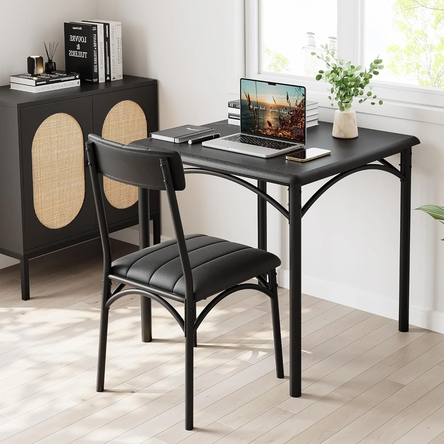 Dining Table Set for 2, Kitchen Table and Chairs for 2 with Upholstered Chairs, 3 Piece Dining Room Table Set, Square Kitchen Table Set for Small Space, Apartment, Studio - Image 17