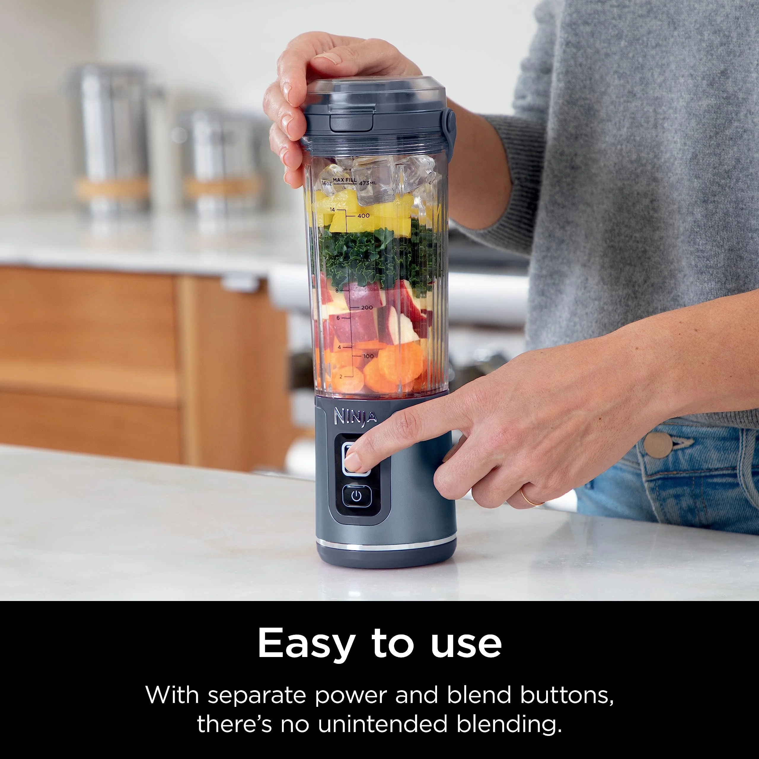 Ninja Blast Portable Blender, Cordless, 18oz. Vessel, Personal Blender for Shakes & Smoothies, BPA Free, Leakproof Lid & Sip Spout, USB-C Rechargeable, Dishwasher Safe Parts, Metallic Purple, - Image 26